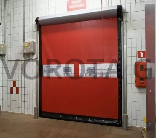 Противопожарные ворота Alutech красные 2400х3000