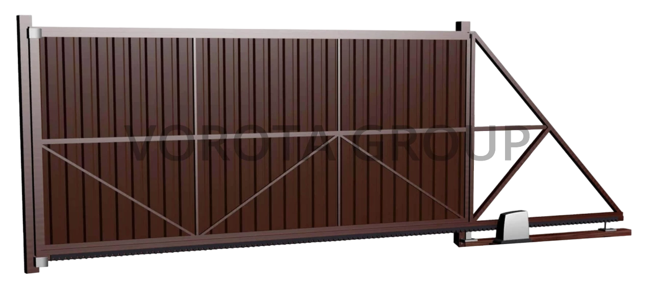 Откатные ворота на винтовых сваях Doorhan стандартные 3000x2000