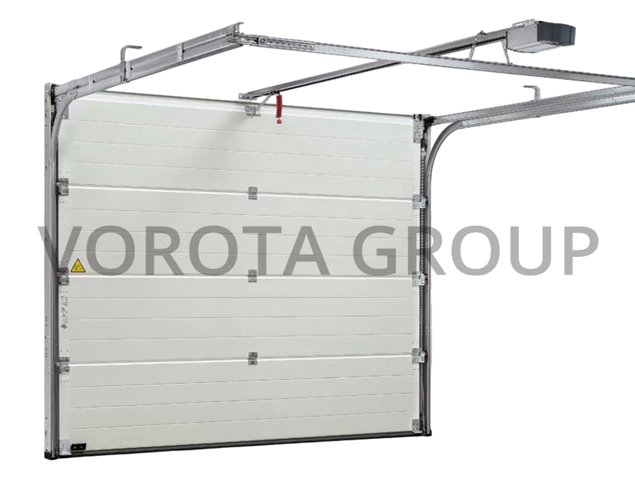 Гаражные секционные ворота Alutech белые металлические 3100x2100